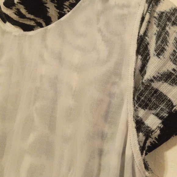 Pendleton Half Zip Dress Black & White GUC Size 4 - Picture 7 of 12